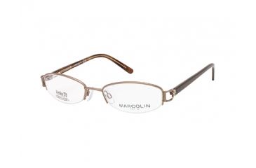 Image of Marcolin MA7312 Eyeglass Frames - Shiny Light Brown Frame Color