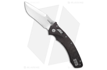 Image of Marfione Custom Knives 9 Amphibian M390 HP CF Folding Knife, 4.00in, Bohler M390 Stainless Steel, Drop Point Blade, Carbon Fiber Black Handle, Steel/Black, 9.35in, BHQ-182688