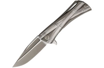 Image of Marfione Custom Knives Custom Closer Bronze Titanium Folding Knife,3.75in,Standard Edge,Stonewash,Titanium Handle MFC394