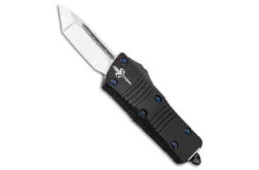 Image of Marfione Custom Knives Marfione Custom Troodon Mini T/E Aluminum/Blue Ring 1.9" Mirror, Black, CTS 204P, adult, BHQ-117328