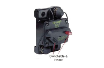 Image of Marinco Marine Switchable Reset Circuit Breaker - 50 Amp, Flush Mount, 185050F-01-1
