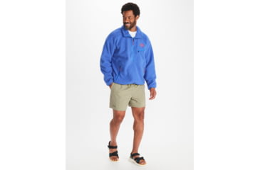 Image of Marmot 94 E.C.O. Recycled Fleece - Mens, Trail Blue/Victory Red, Small, M14196-21743-S