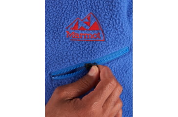 Image of Marmot 94 E.C.O. Recycled Fleece - Mens, Trail Blue/Victory Red, Small, M14196-21743-S