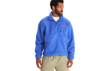 Image of Marmot 94 E.C.O. Recycled Fleece - Mens, Trail Blue/Victory Red, Small, M14196-21743-S