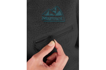 Image of Marmot 94 E.C.O. Recycled Fleece - Womens, Black/Dark Jungle, Large, M14197-23573-L