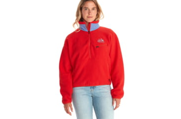Image of Marmot 94 E.C.O. Recycled Fleece - Womens, Victory Red/Getaway Blue, Small, M14197-21749-S