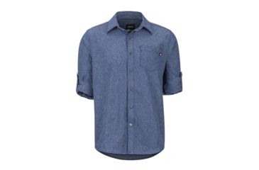 Image of Marmot Aerobora Long Sleeve - Mens, Arctic Navy, Small, 42110-2975-S