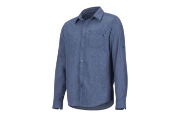 Image of Marmot Aerobora Long Sleeve Top - Mens, Arctic Navy, Small, 42110-2975-S