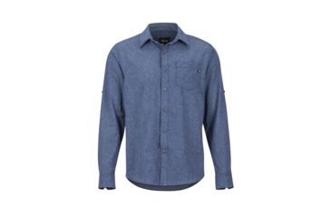 Image of Marmot Aerobora Long Sleeve - Mens, Arctic Navy, Small, 42110-2975-S