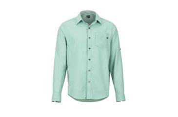 Image of Marmot Aerobora Long Sleeve - Mens, Pond Green, Extra Large, 42110-4570-XL