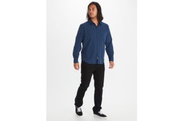 Image of Marmot Aerobora Long Sleeve Top - Mens, Arctic Navy, Large, M14089-2975-L