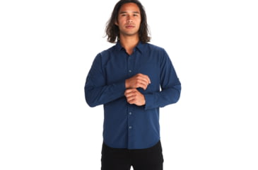 Image of Marmot Aerobora Long Sleeve Top - Mens, Arctic Navy, Large, M14089-2975-L