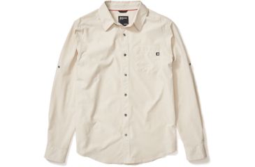 Image of Marmot Aerobora Long Sleeve Top - Mens, Moonbeam, Large, 42110-7384-L