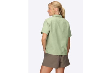 Image of Marmot AirExchange SolarShield Camp Novelty SS Shirt - Womens, Agate Green Mini Bloom, S, M16118-24284S