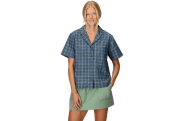 Image of Marmot AirExchange SolarShield Camp Novelty SS Shirt - Womens, Thunderhead Windowpane, XL, M16118-24296XL