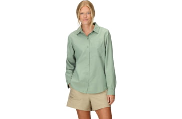 Image of Marmot AirExchange SolarShield LS Shirt - Womens, Agate Green, XL, M16056-24373XL