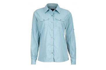 Image of Marmot Annika Long Sleeve Shirt - Women's-Blue Shale-X-Small