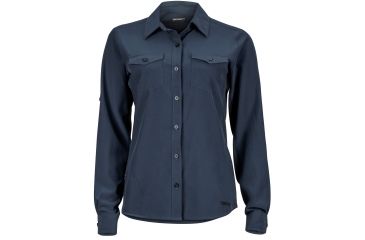 Image of Marmot Annika Long Sleeve Top - Womens, Dark Steel, Large, 56300-1132-L