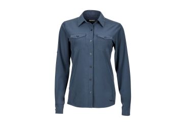 Image of Marmot Annika Long Sleeve Shirt - Womens, Dark Steel, Extra Small 56300-1132-XS