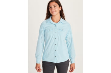 Image of Marmot Annika Long Sleeve Top - Womens, Corydalis Blue, Medium, 56300-3134-M
