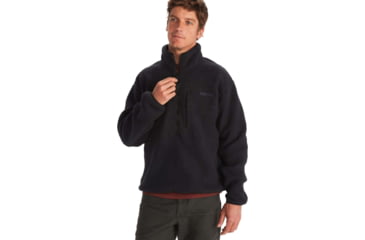 Image of Marmot Aros Fleece 1/2 Zip - Mens, Black, Extra Large, M13207-001-XL