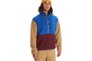 Image of Marmot Aros Fleece 1/2 Zip - Mens, Dark Azure/Port Royal/Shetland, Large, M13207-20740-L