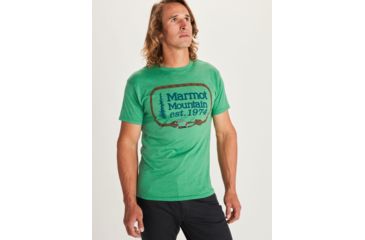 Image of Marmot Ascender Short Sleeve T-Shirt - Mens, Green Heather, Large, 41480-8551-L