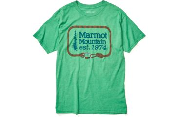 Image of Marmot Ascender Short Sleeve T-Shirt - Mens, Green Heather, Large, 41480-8551-L