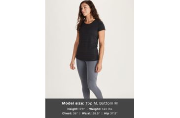 Image of Marmot Aura Short Sleeve Shirt - Womens, Black, Extra Small, 46390-001-XS