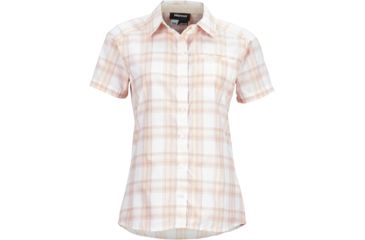 Image of Marmot Aura Short Sleeve Tee - Women's-Pink Lemonade-Medium