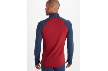 Image of Marmot Baselayer 1/2 Zip - Mens, Brick/Dark Indigo, Large, 82080-7471-L