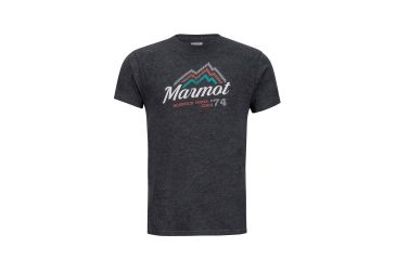 Image of Marmot Beams Short Sleeve T-Shirt - Mens, Charcoal Heather, Small 43420-1204-S