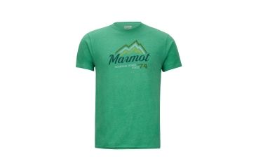 Image of Marmot Beams Short Sleeve T-Shirt - Mens, Green Heather, Small 43420-8551-S