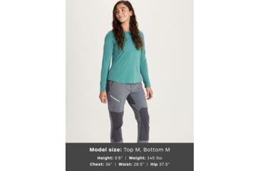 Image of Marmot Calavera Long Sleeve Shirt - Womens, Deep Jungle, Medium, 47010-4973-M