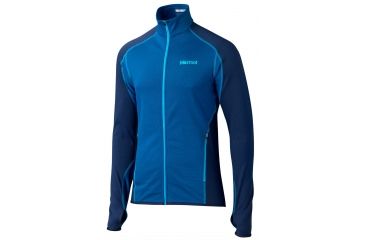 Image of Marmot Caldus Jacket - Men's-Sunset Orange/Slate Grey-X-Large