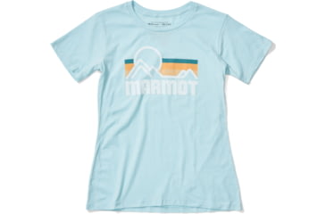 Image of Marmot Coastal Short Sleeve Tee - Womens, Corydalis Blue Heather, Large, 47120-3133-L