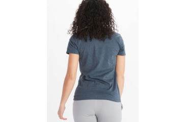 Image of Marmot Coastal Short Sleeve Tee - Womens, Navy Heather, Large, M11869-8550-L