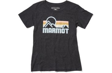 Image of Marmot Coastal Short Sleeve Tee - Womens, New Charcoal Heather, Large, 47120-1837-L