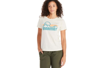 Image of Marmot Coastal Short Sleeve Tee - Womens, New Turtledove Heather, Extra Small, 47120-3106-NTDH-XS