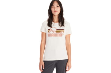 Image of Marmot Coastal Short Sleeve Tee - Womens, Turtle Dove Heather, Large, M11869-3069-L