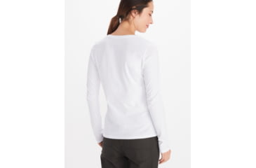 Image of Marmot Coastal Tee Long Sleeve - Womens, White/Rose Gold, Medium, M13281-20753-M
