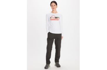 Image of Marmot Coastal Tee Long Sleeve - Womens, White/Rose Gold, Medium, M13281-20753-M