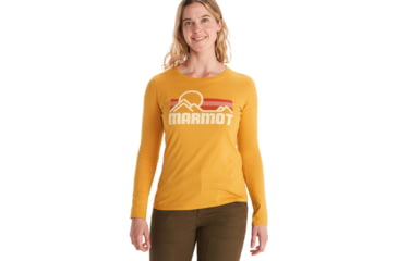 Image of Marmot Coastal Tee Long Sleeve - Womens, Yellow Gold, Small, M13281-9472-S