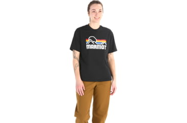 Image of Marmot Coastal Tee Short Sleeve - Womens, Black/Multi, S, M14255-23908S