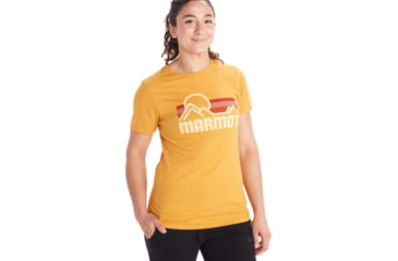 Image of Marmot Coastal Tee Short Sleeve - Womens, Yellow Gold, Large, M12593-9472-L
