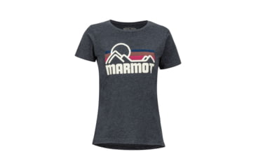 Image of Marmot Coastal Tee SS - Womens, Charcoal Heather, Extra Small, 47120-1204-XS