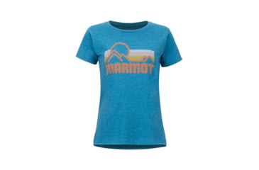 Image of Marmot Coastal Tee SS - Womens, Late Night Heather, Large, 47120-3708-L