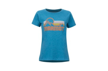 Image of Marmot Coastal Tee SS - Womens, Late Night Heather, Small, 47120-3708-S