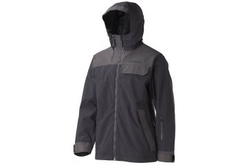 Image of Marmot Dark Rider Jacket - Men's-Black/Slate Grey-Medium