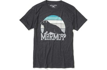 Image of Marmot Dawning Short Sleeve T-Shirt - Mens, Charcoal Heather, Small, 41840-1204-S